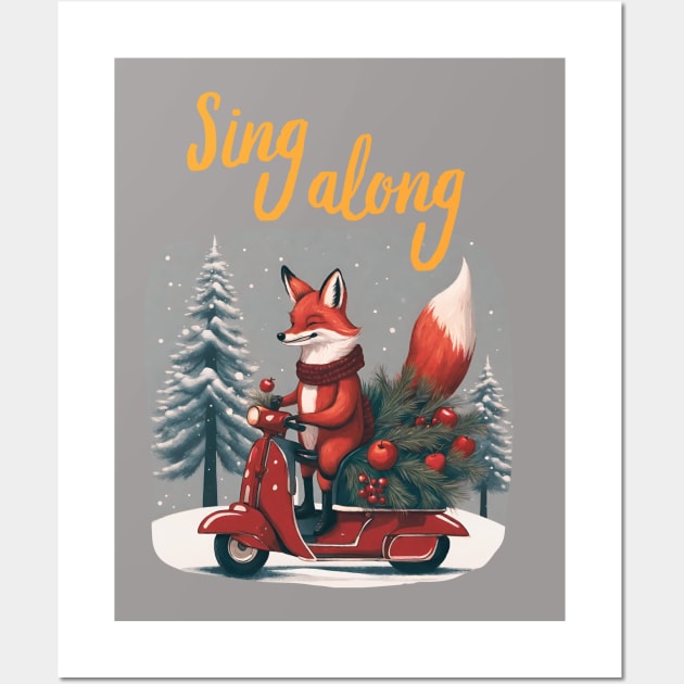 Christmas Melodies on Two Wheels Wall Art by Gatofiero